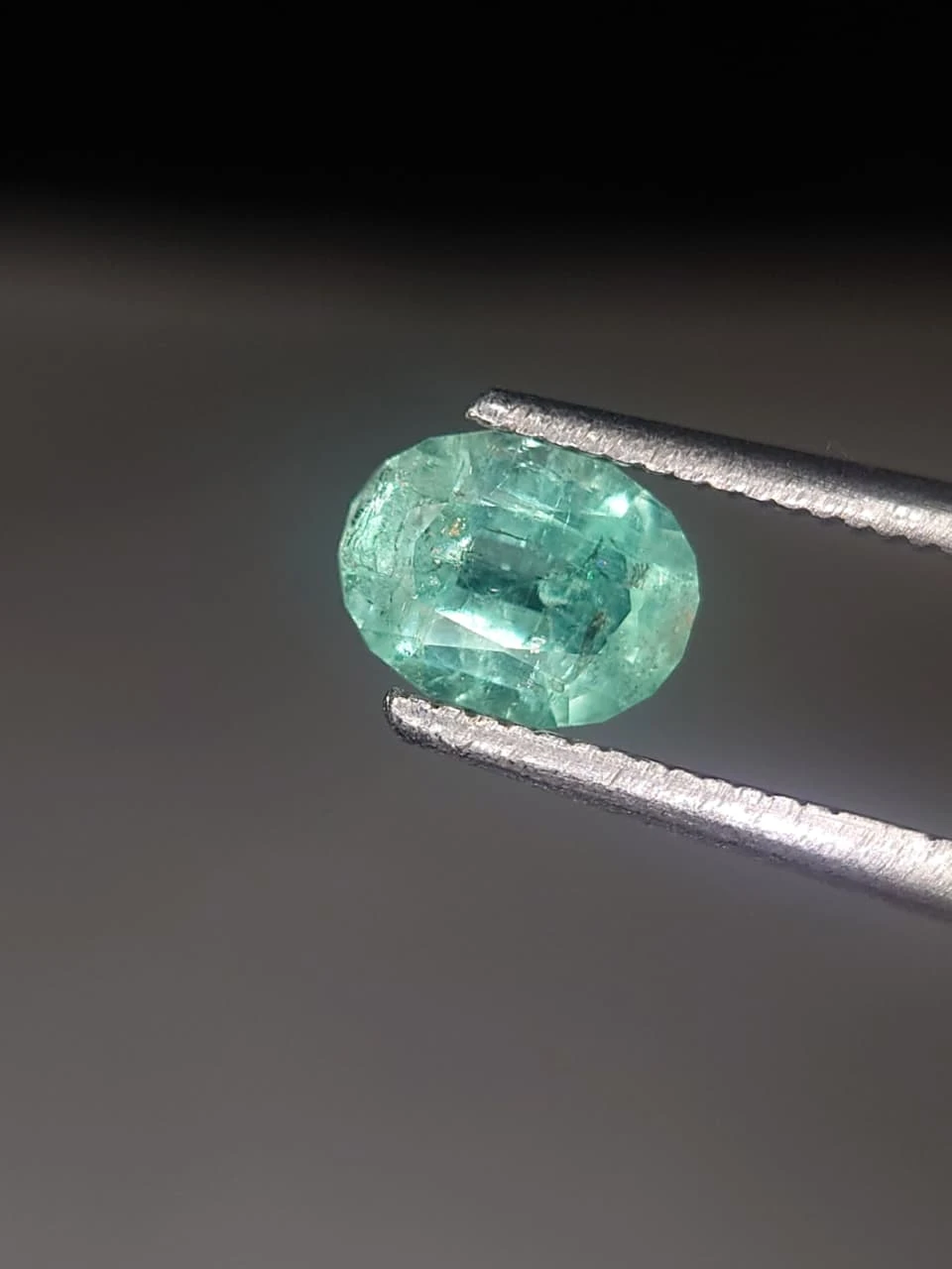 0.7ct Natural Oval Faceted Panjsher Emerald from Afghanistan — view 4